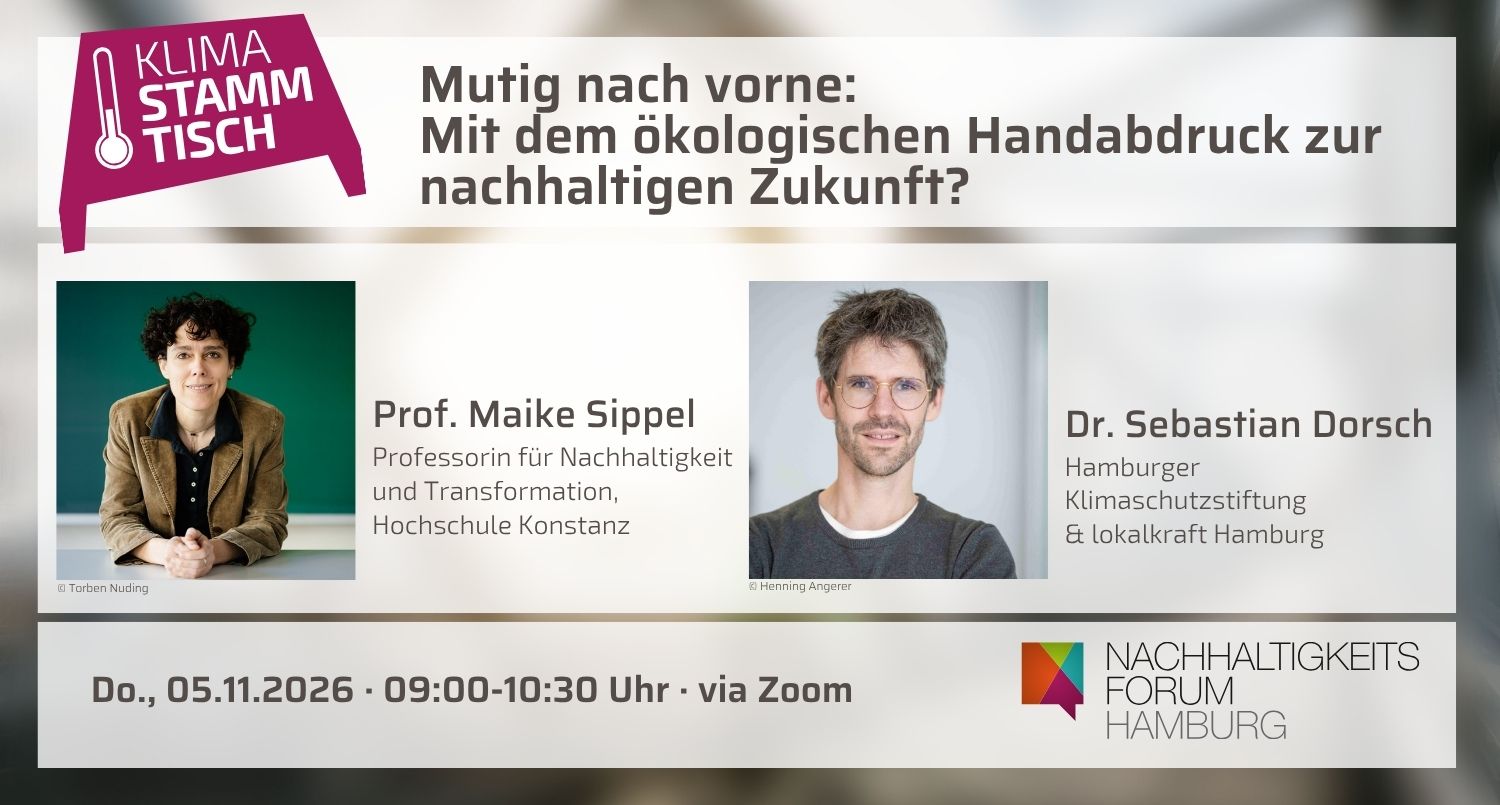 Klima-Stammtisch — Mutig nach vorne: Mit dem ökologischen Handabdruck zur nachhaltigen Zukunft?